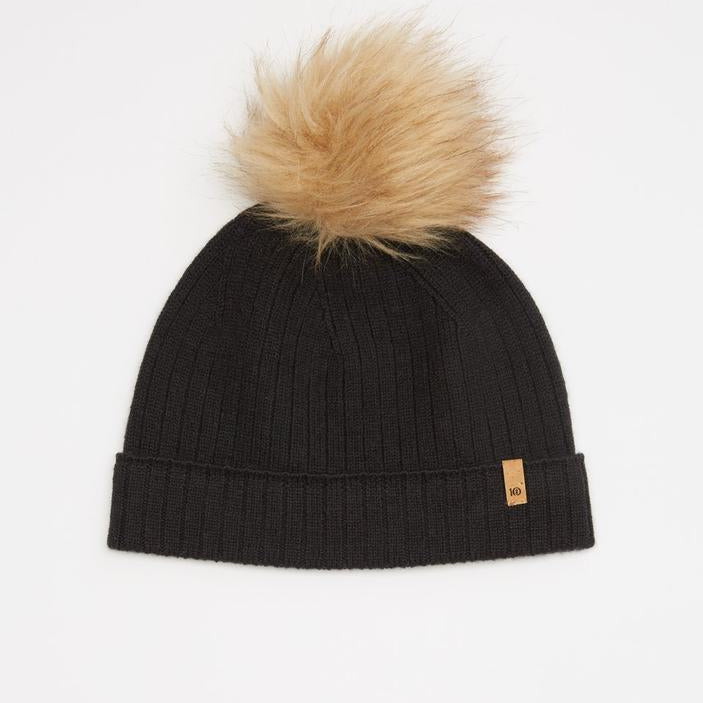 Tentree Women's Wool Faux Fur Pom Beanie