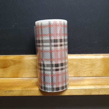 Plaid Flameless Candle